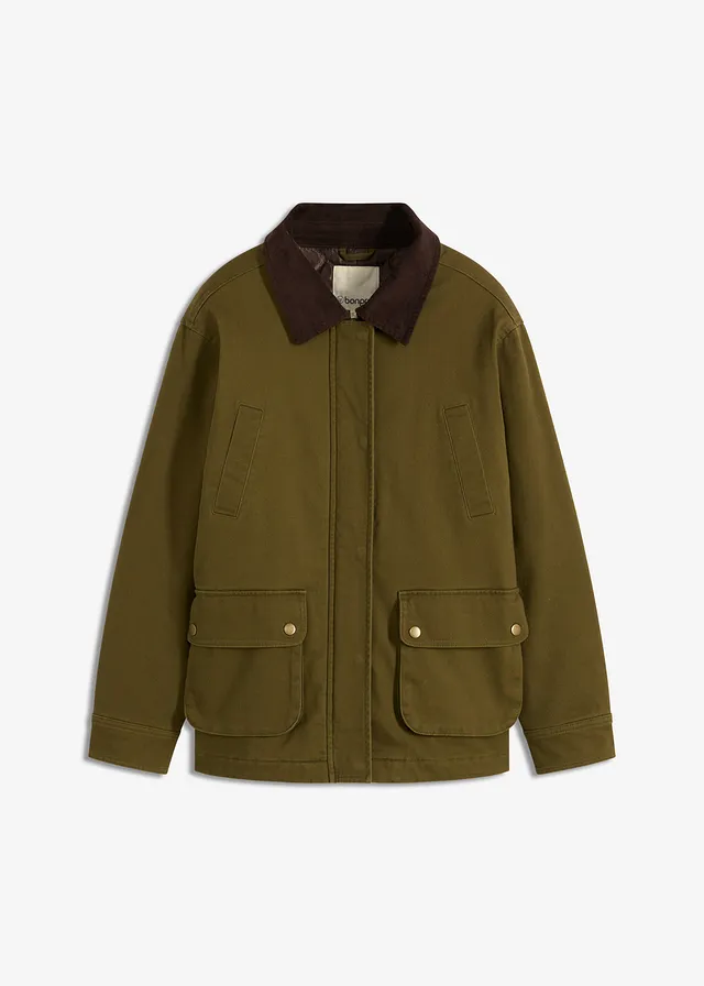 Oversize parka • zemitá olivovo-tmavě hnědá • bonprix obchod