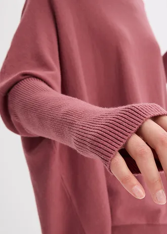 Pull en fine maille, viscose majoritaire • vieux rose • Boutique bonprix