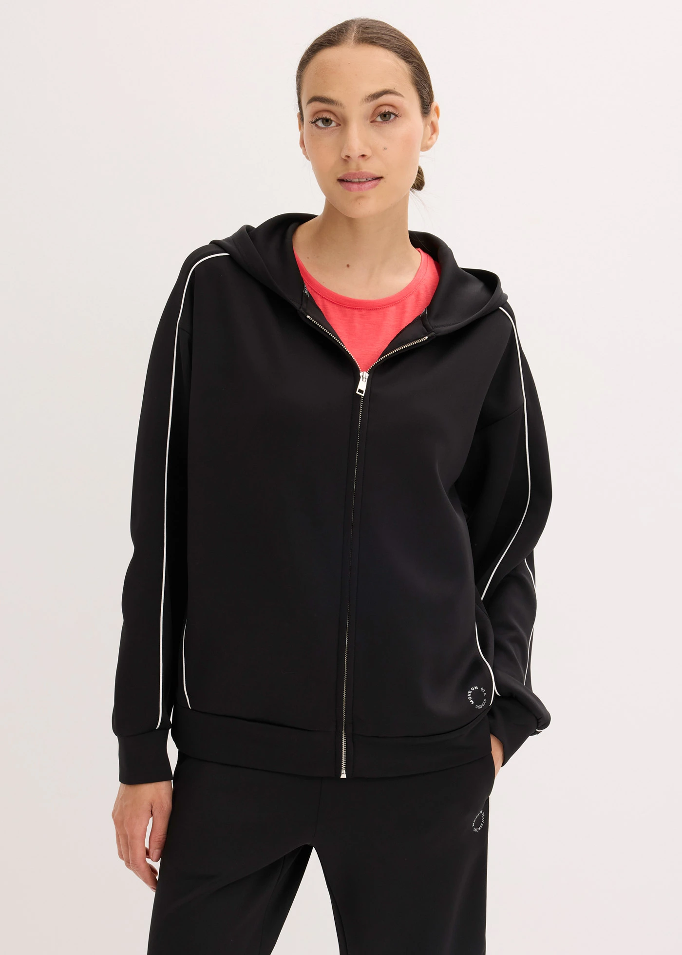 Oversized outdoor hoodie, sneldrogend • zwart • bonprix online shop
