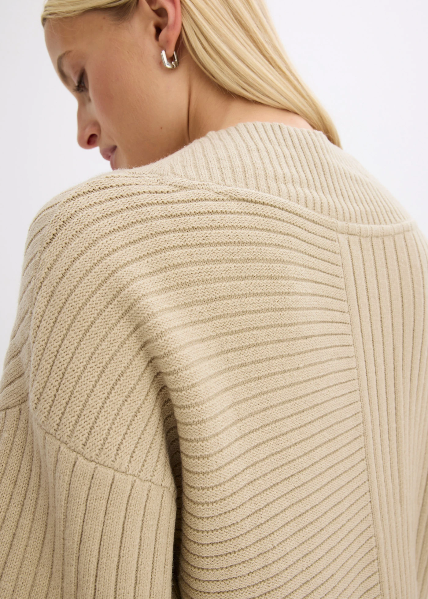 Kardigan s žebrovaným vzorem • matně rákosový melír • bonprix obchod