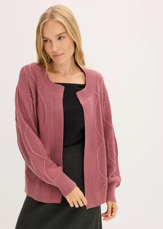 Vest met een vlechtpatroon • soft bessen • product-page.page-title-suffix