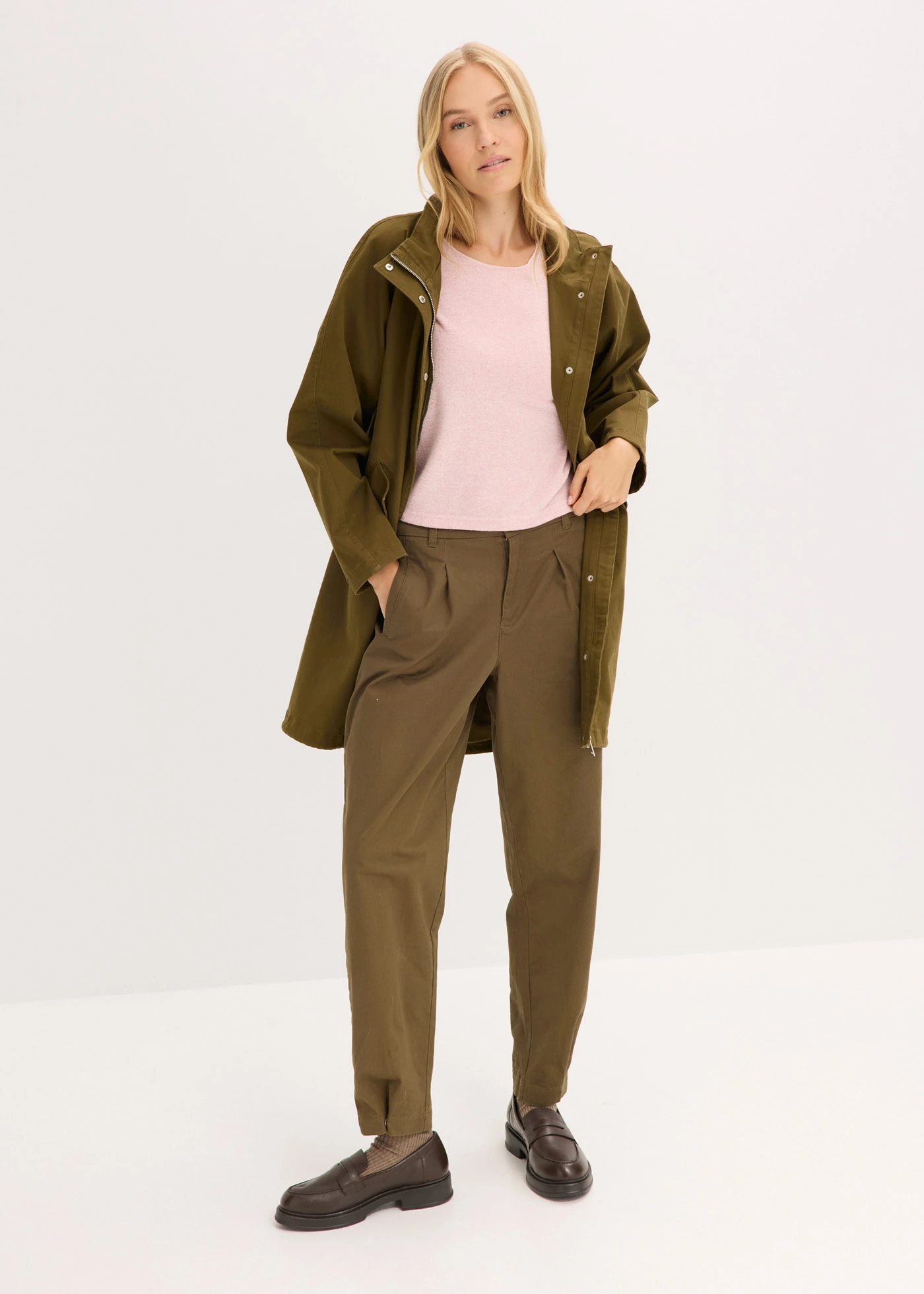 Krátké boxy tričko • popelavě růžový melír • bonprix obchod