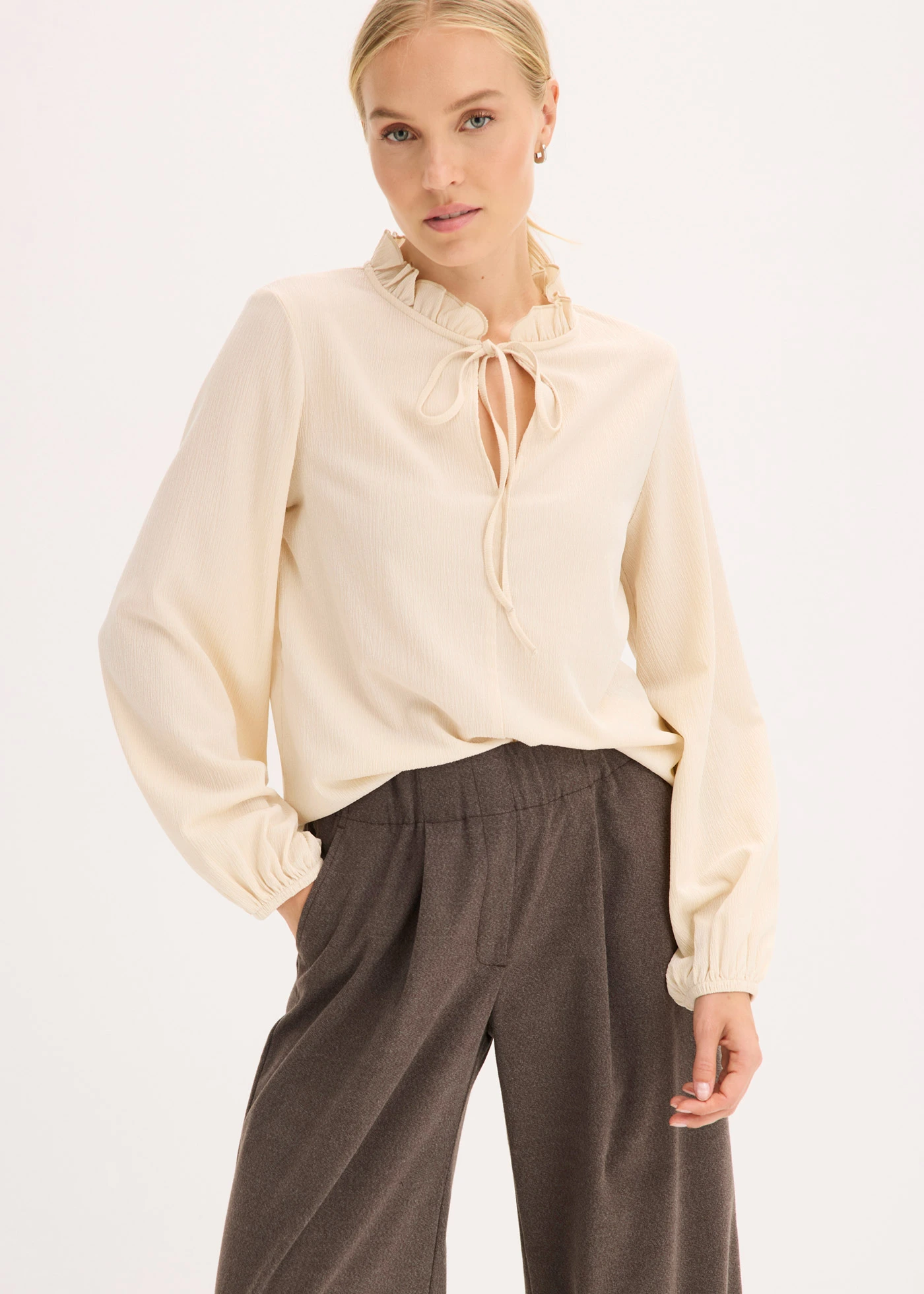 Spodnie • brązowy melanż • sklep bonprix