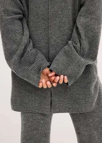 Oversize svetr • antracitový melír melír • bonprix obchod