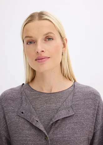 Žebrovaný kabátek z jemné pleteniny • břidlicově šedý melír • bonprix obchod