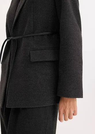 Oversize blejzer • antracitová melírovaná • obchod bonprix