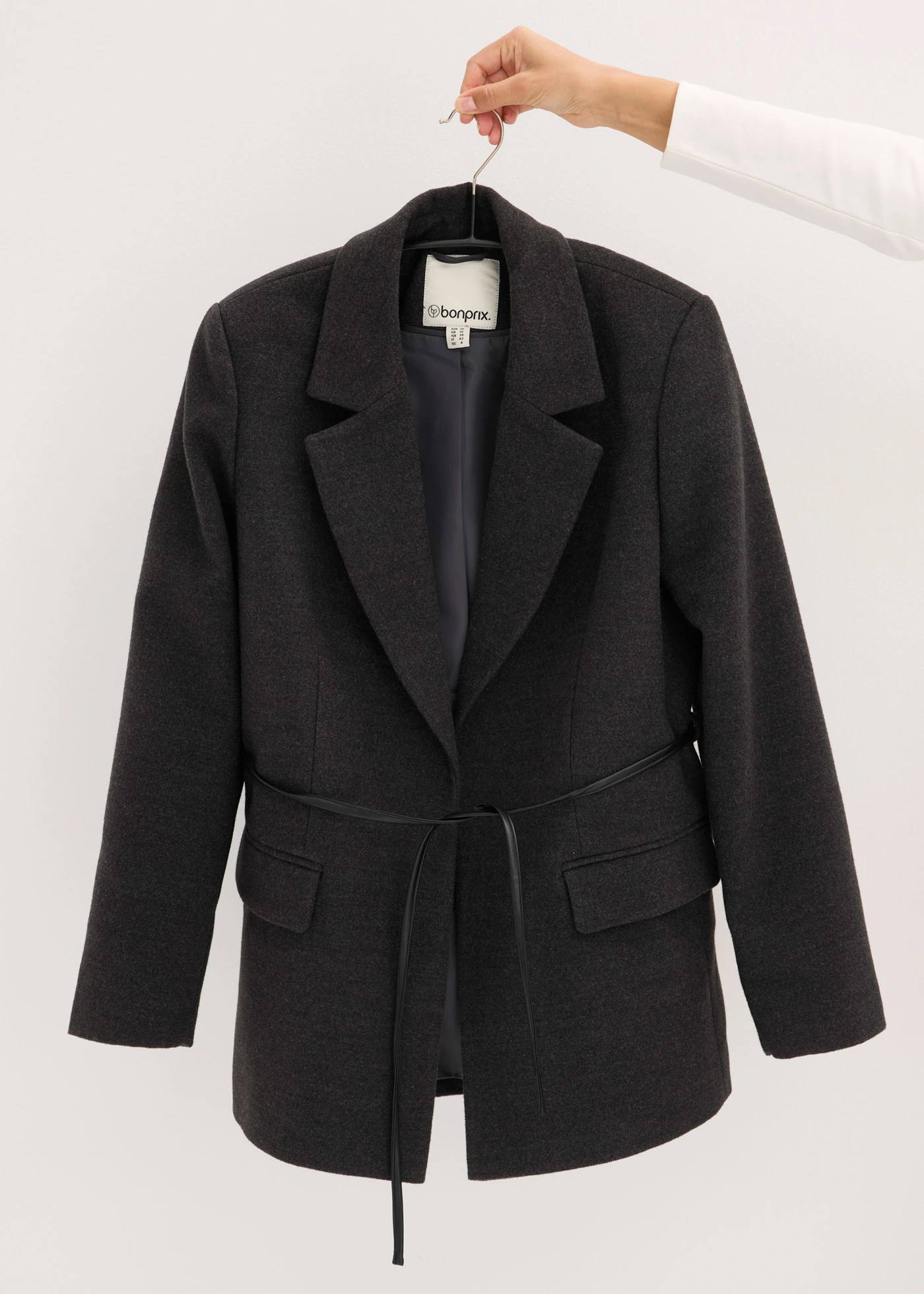 Oversize blejzer • antracitová melírovaná • obchod bonprix