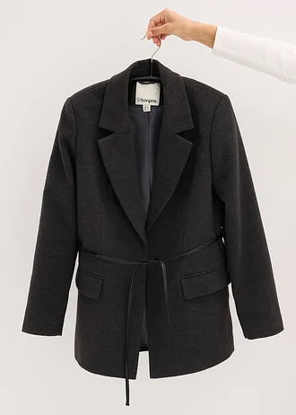 Oversize blejzer • antracitová melírovaná • obchod bonprix