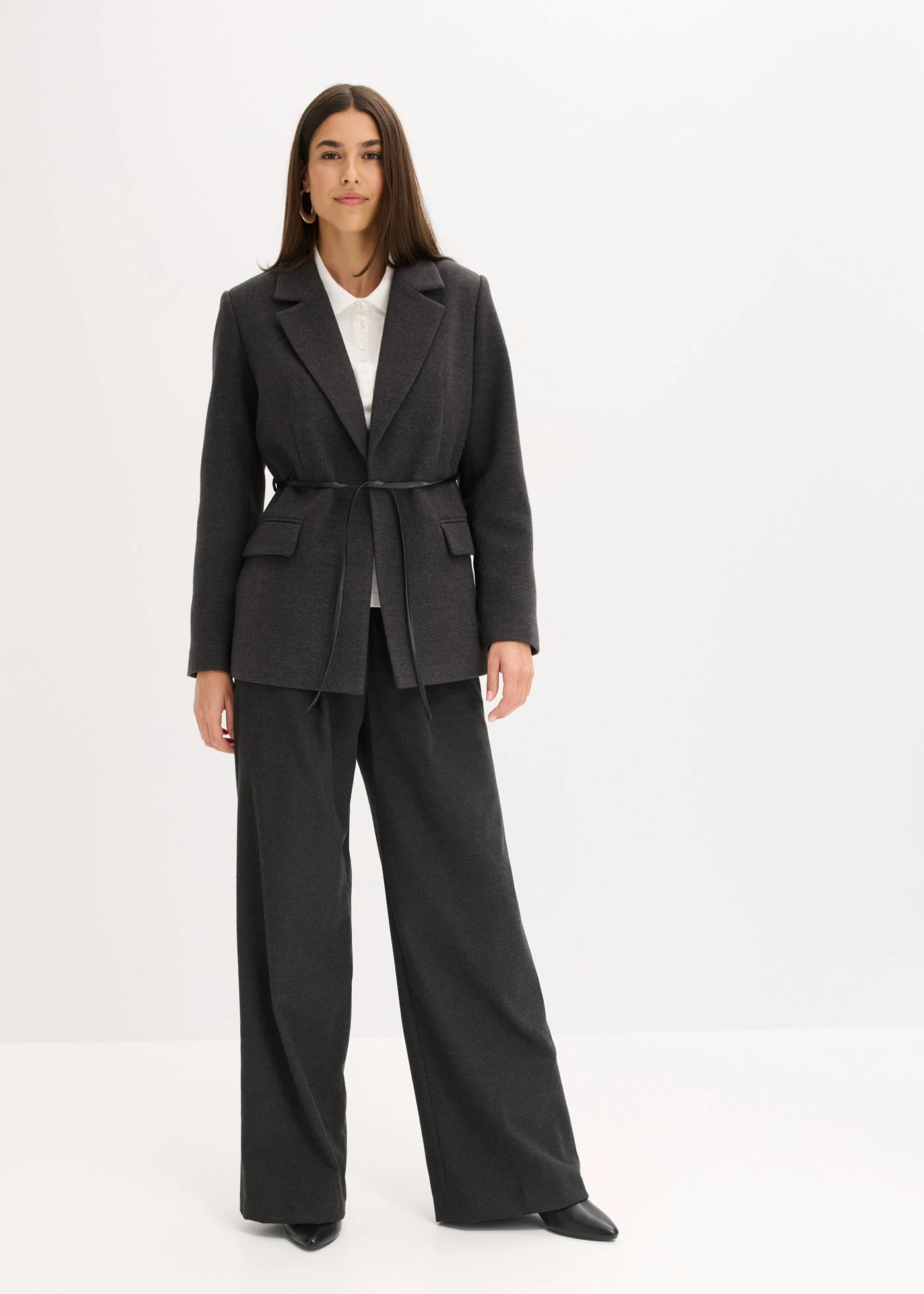 Oversize blejzer • antracitová melírovaná • obchod bonprix