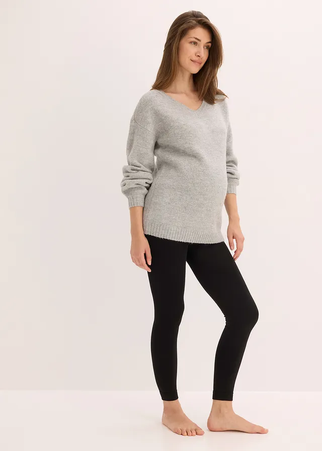 Thermo-zwangerschapslegging van zacht fleece 140 DEN • zwart • bonprix online shop