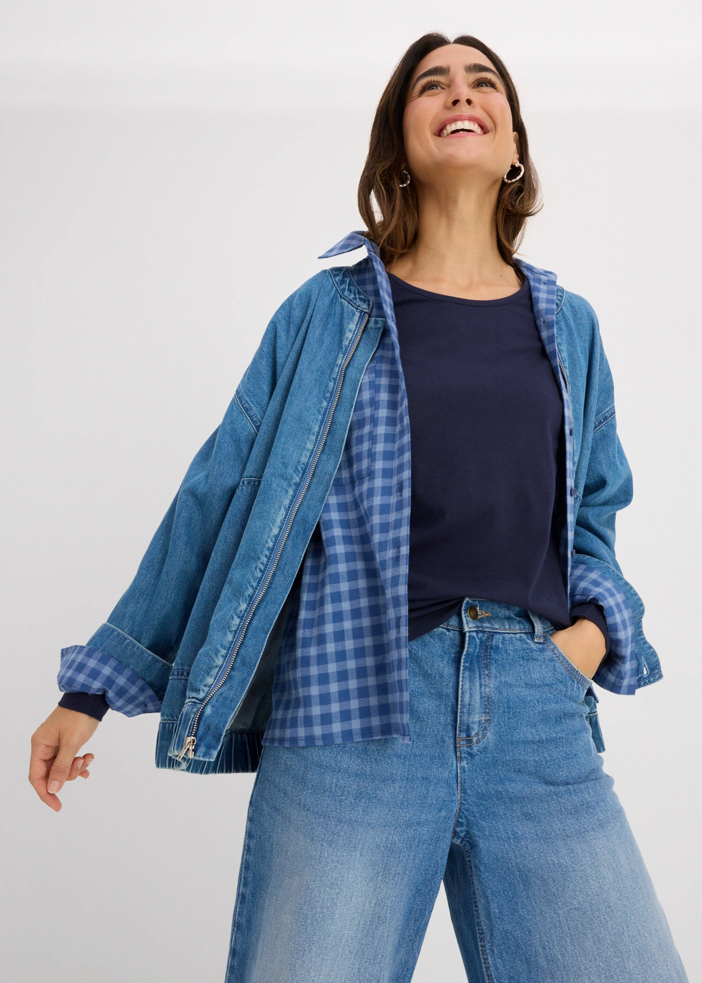 Bluză cu mâneci lungi (set/2 buc.) • bleumarin/galben-muștar • magazin bonprix