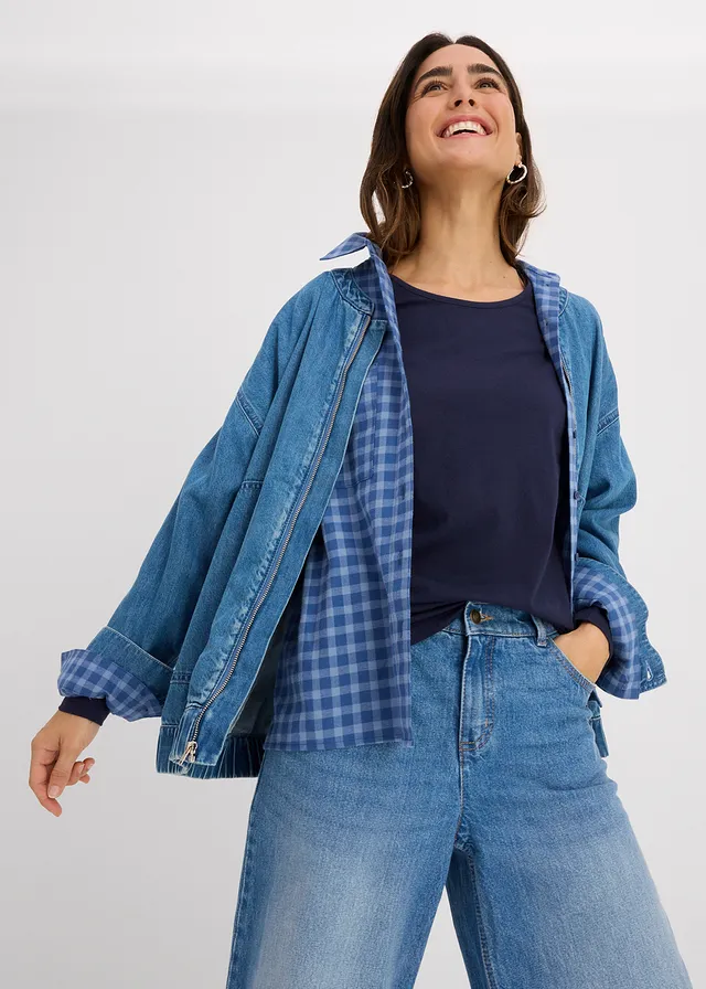Bluză cu mâneci lungi (set/2 buc.) • bleumarin/galben-muștar • magazin bonprix