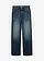 Džíny Straight, High Waist, barva: tmavě modrý denim used