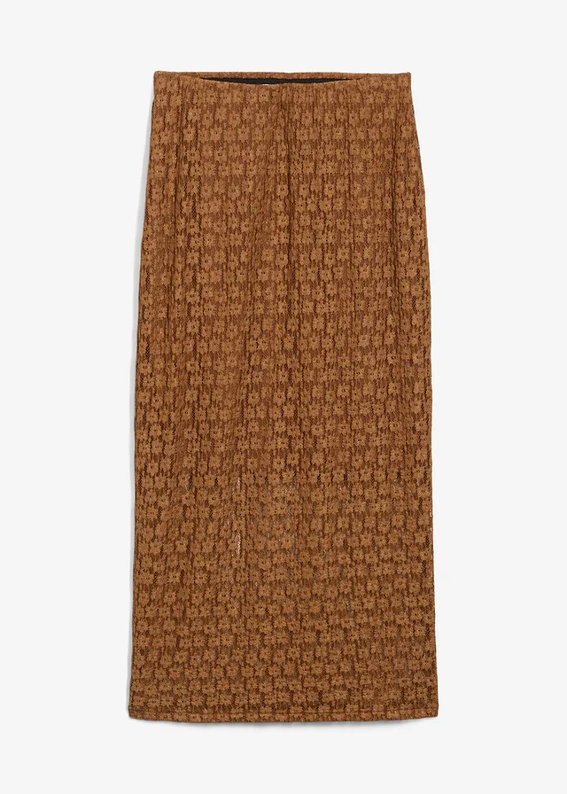 Jupe longue en dentelle, Couleur: toffee