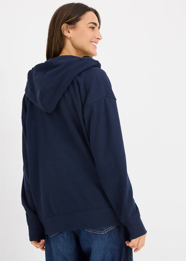 Sweat zippé long • bleu foncé • product-page.page-title-suffix