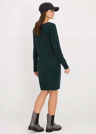 Gebreide jurk, Kleur: diepgroen