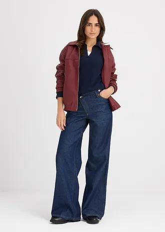 Polo en fine viscose, Couleur: bleu foncé