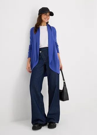 Fijn gebreid vest, Kleur: edelsteenblauw