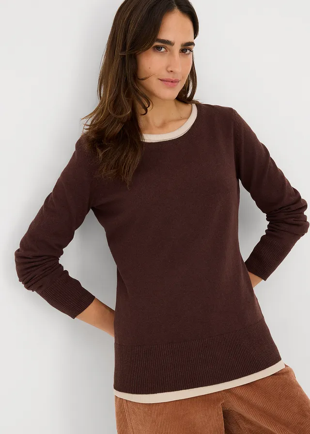 Pull en fine maille • brun argile • product-page.page-title-suffix
