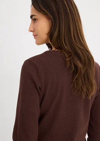 Svetr z jemné pleteniny • hliněná hnědá • bonprix obchod