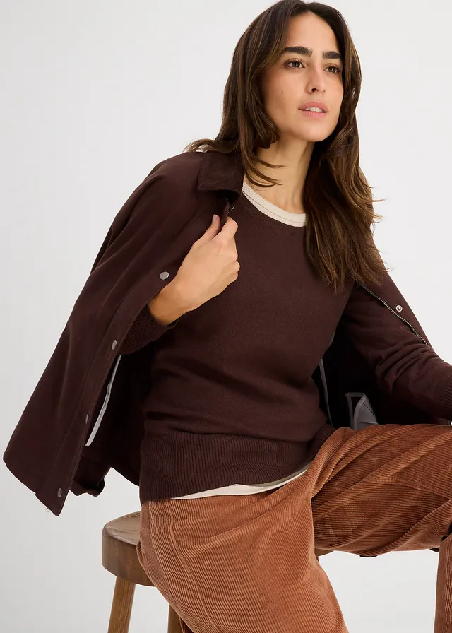 Pull en fine maille • brun argile • product-page.page-title-suffix
