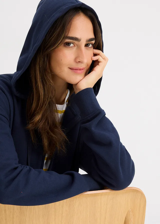 Sweat zippé long • bleu foncé • product-page.page-title-suffix