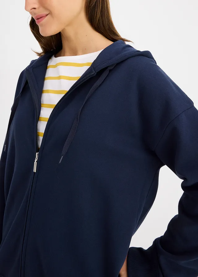 Sweat zippé long • bleu foncé • product-page.page-title-suffix
