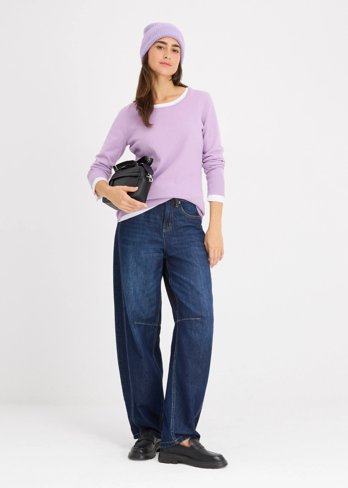 Svetr z jemné pleteniny • šeříková • bonprix obchod