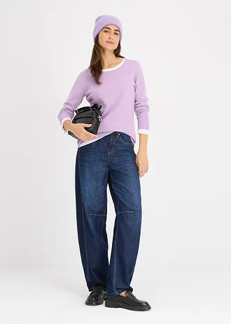 Svetr z jemné pleteniny • šeříková • bonprix obchod