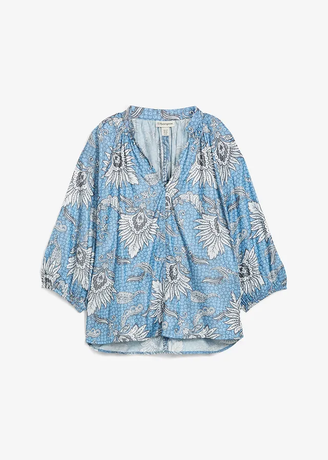 Bluză tip tunică din amestec moale de viscoză