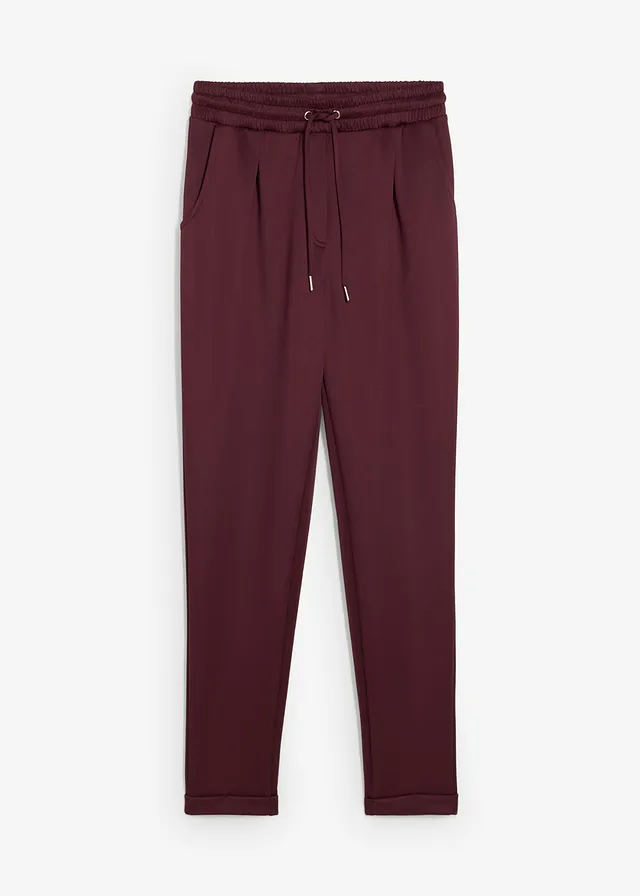 Pantalon chino en néoprène, Couleur: bordeaux