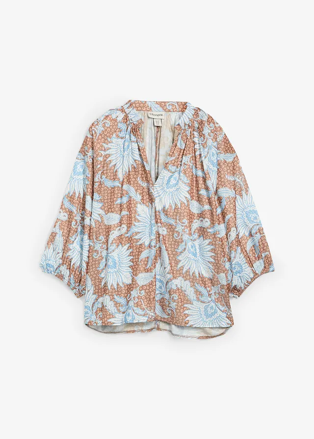 Tuniková blúzka z jemného viskózového mixu