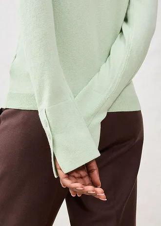 Svetr z jemné pleteniny z měkké vlněné směsi • jemně šalvějová • bonprix obchod