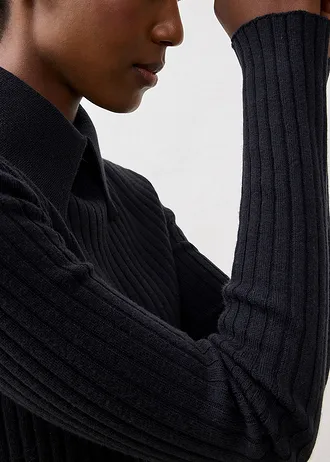 Fijn gebreide trui van merinowol • zwart • bonprix online shop