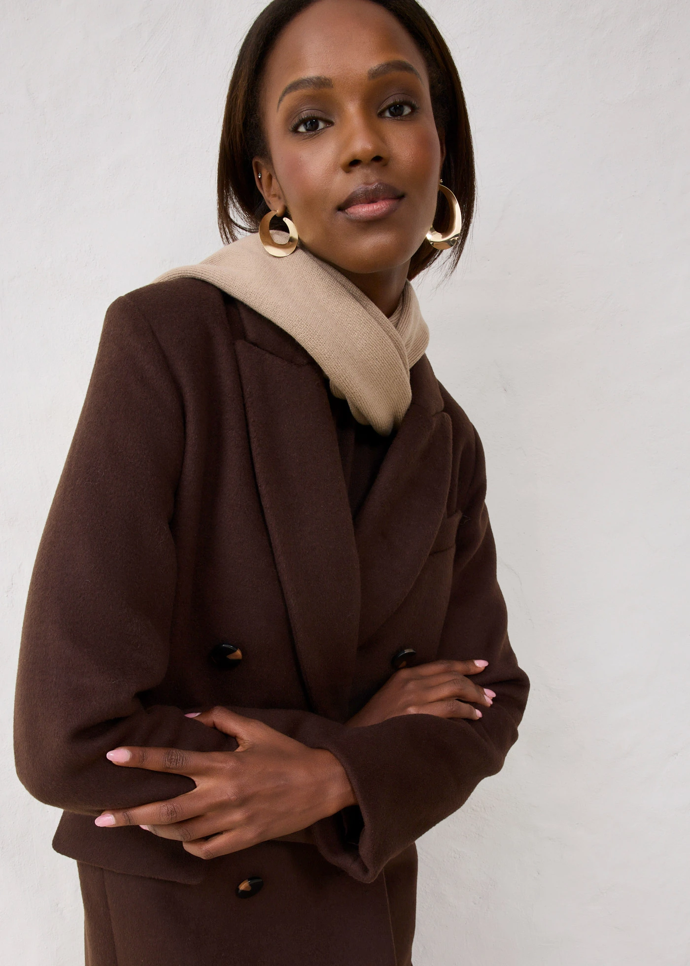 Manteau blazer doux • marron foncé • Boutique bonprix