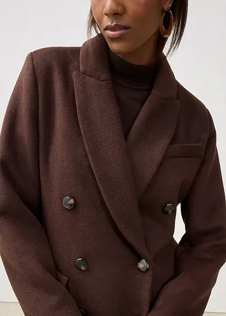 Manteau blazer doux • marron foncé • Boutique bonprix