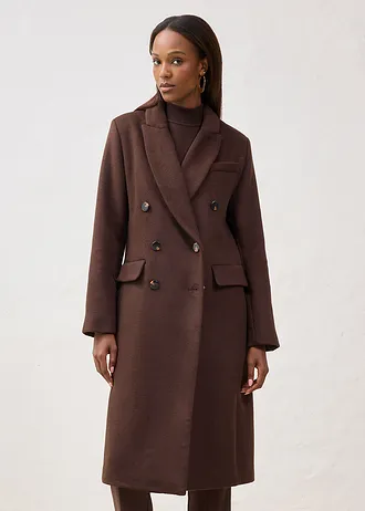 Manteau blazer doux • marron foncé • Boutique bonprix