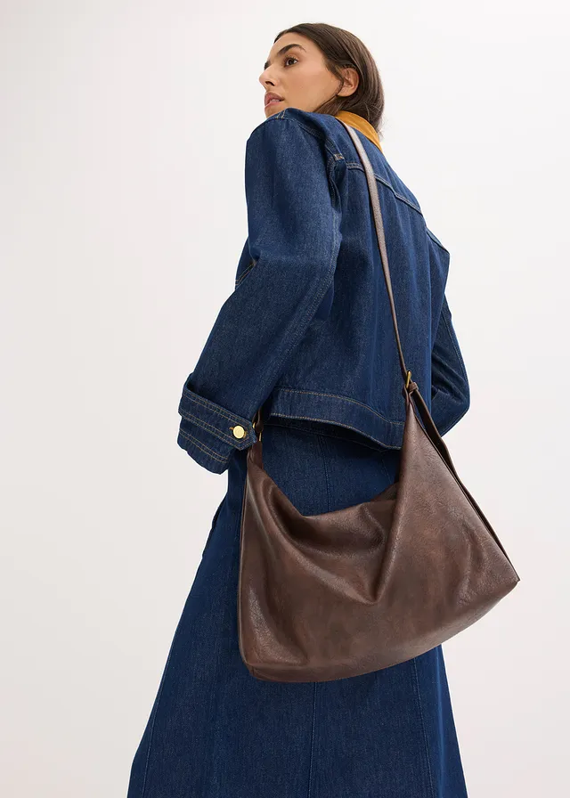 Schoudertas van imitatieleer • bruin • bonprix online shop