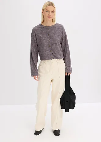 Spodnie twillowe z czystej bawełny • szarobeżowy • sklep bonprix