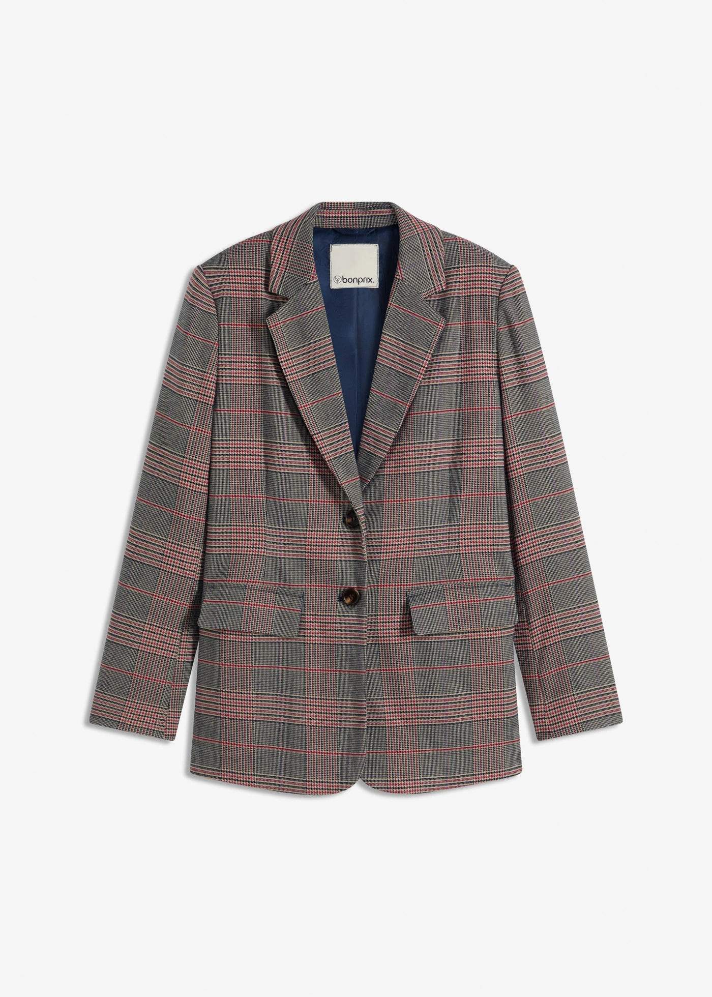 Oversize blejzr • hnědo-béžová kostka • bonprix obchod