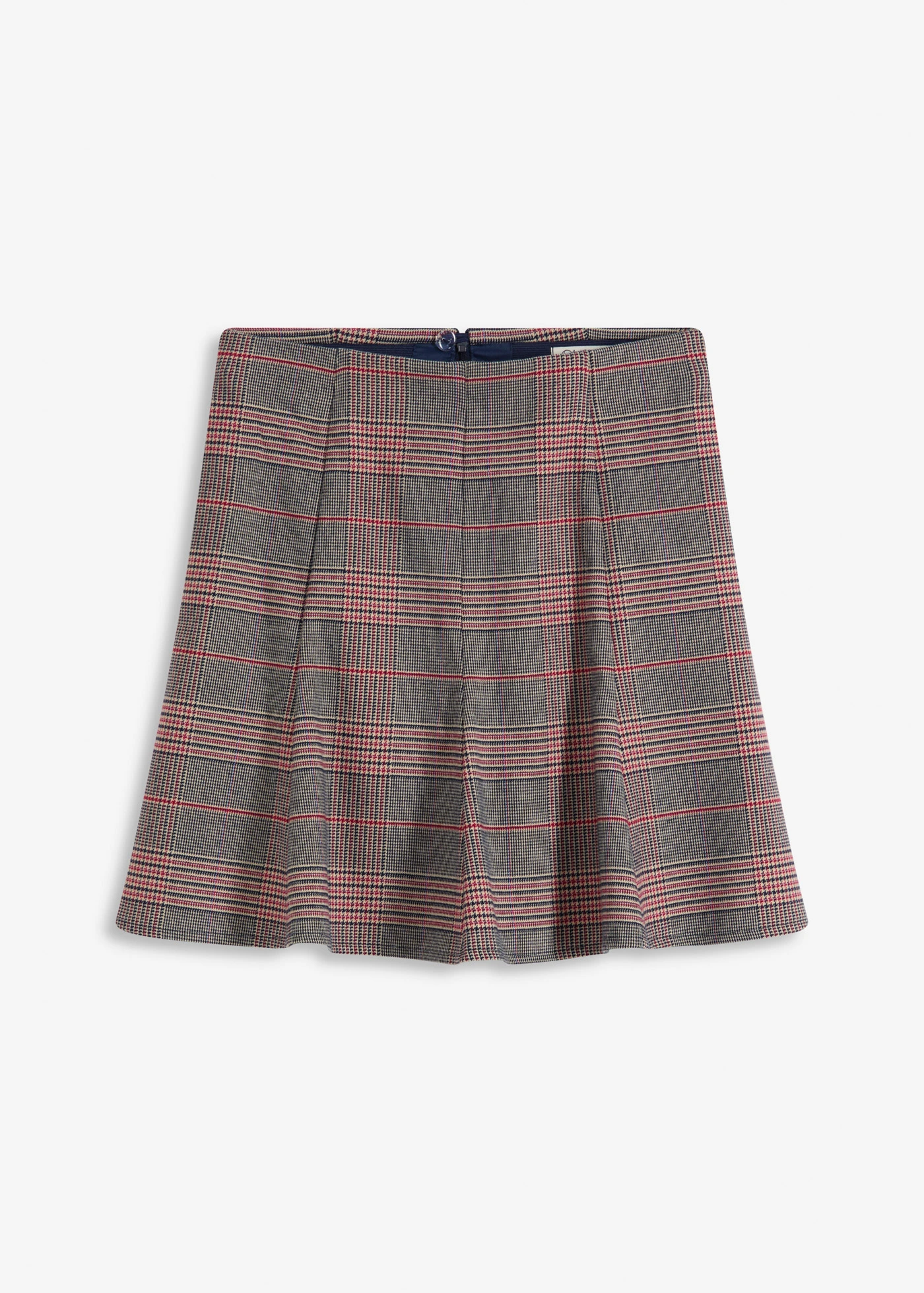 Spódnica mini ze wzorem w kratę • brązowy-beżowy w kratę • sklep bonprix