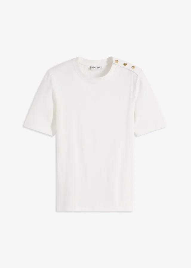 Vrúbkované tričko z jemného viskózového mixu