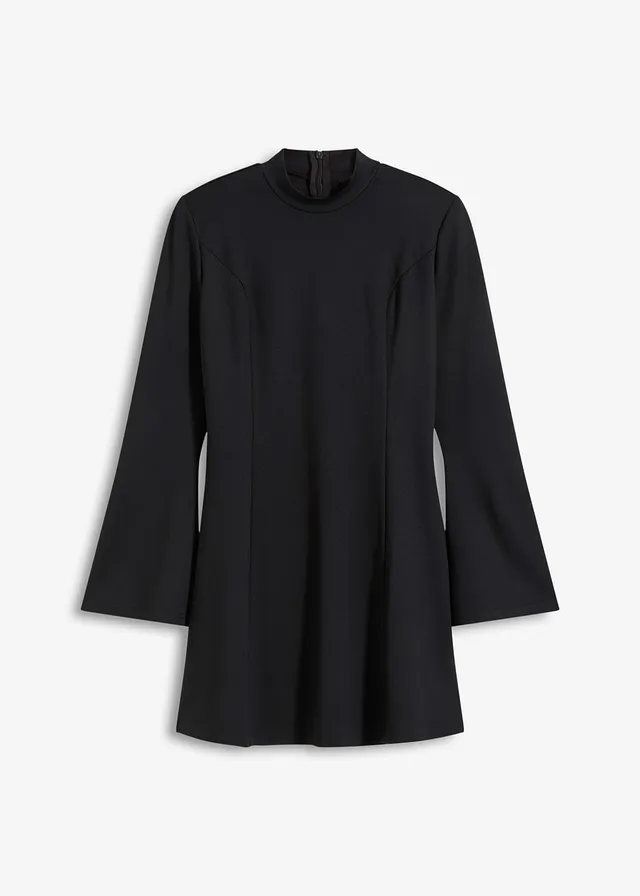 Rochie mini cui croi în formă de A și mâneci evazate