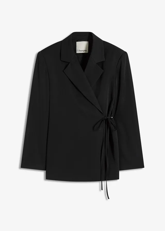 Oversized blazer, Kleur: zwart