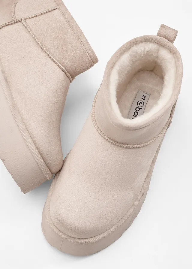Gewatteerde plateau boots • lichtsand • product-page.page-title-suffix