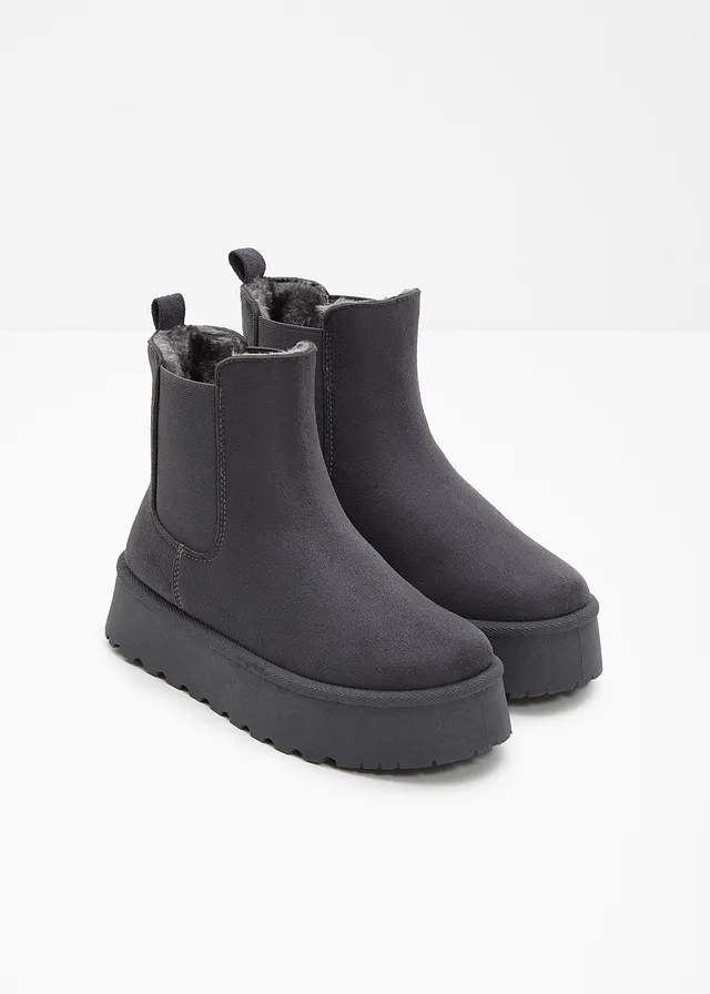 Bottines Chelsea, Couleur: gris ardoise