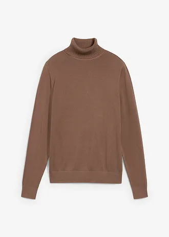 Svetr s rolákovým límcem • hliněná hnědá • bonprix obchod