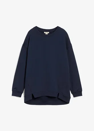 Oversized sweater met splitten van zachte badstof