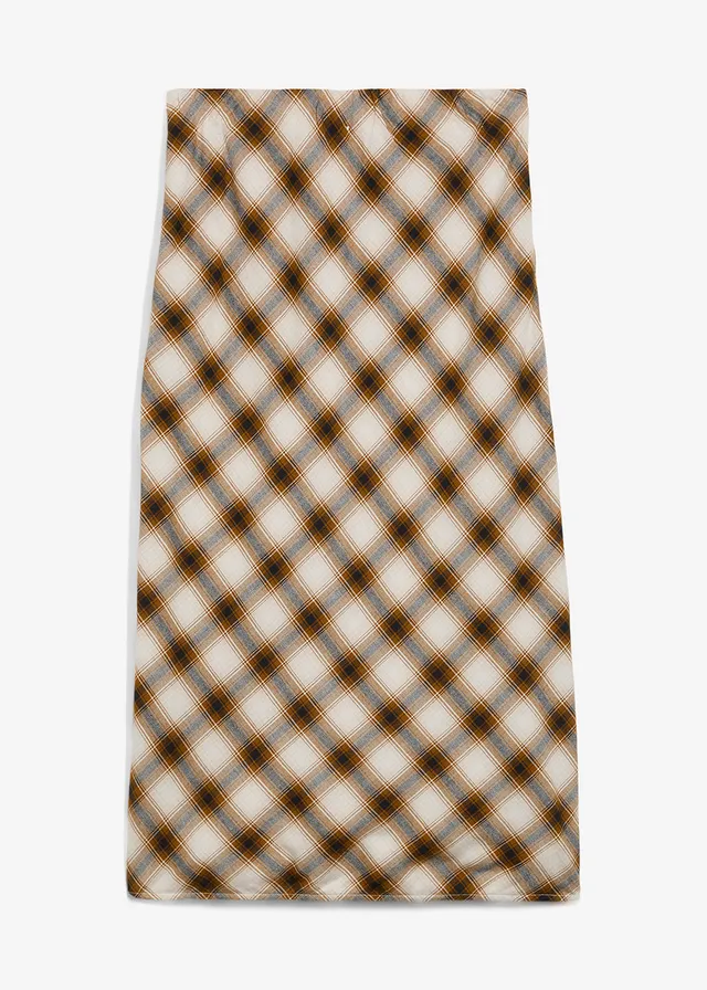 Fustă midi din flanel 100% din bumbac