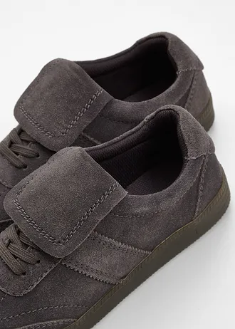 Leren sneakers, Kleur: leisteengrijs